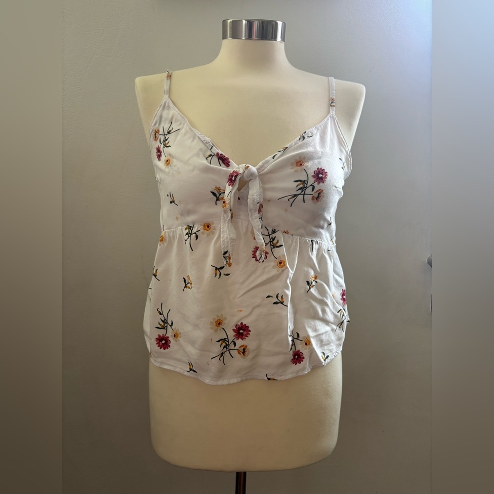 Hollister White Floral Camisole